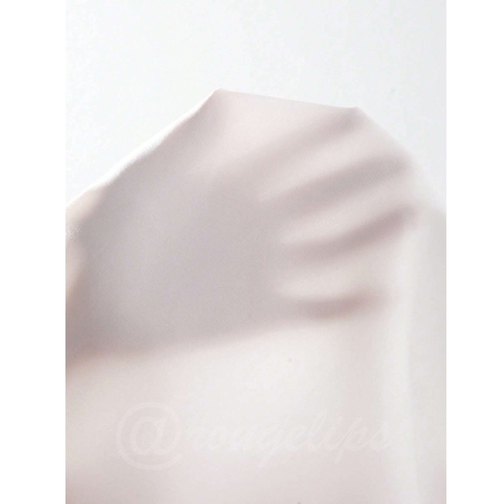 Beige V-Neck Long Lantern Sleeve Ruched Top Shirt Blouse - Picture 7 of 9